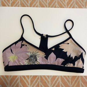 Carve Designs Stinson Swim Top Blue Floral Size S